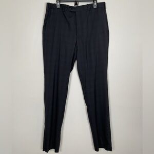 JB Britches Men's Wool Dress Pants Unhemmed,‎ Gray/Blue Size 36R NWT